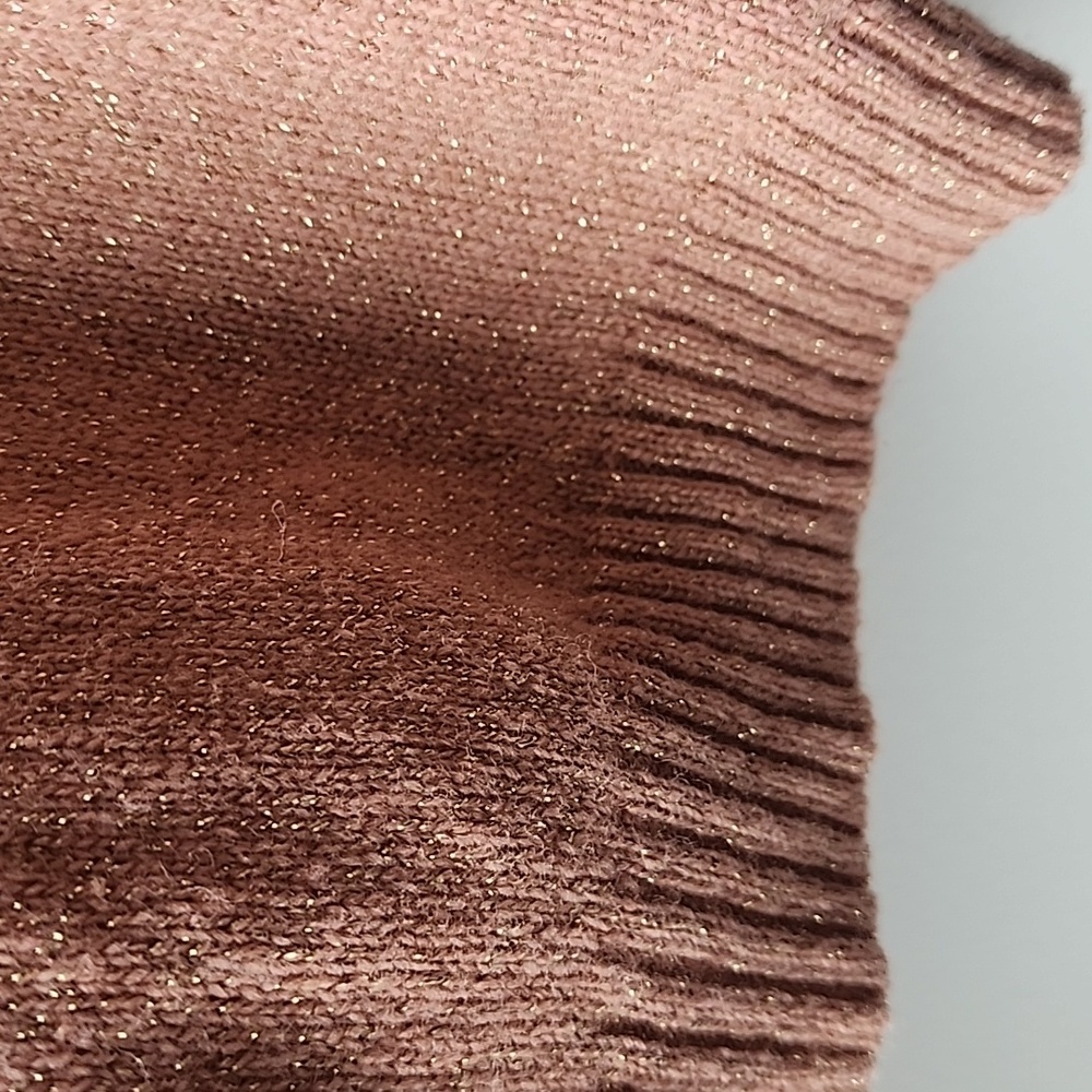 Marani Metallic Oversized Knit Wool Blend Sweater with Enamel Necklace Detail - Picture 4 of 10